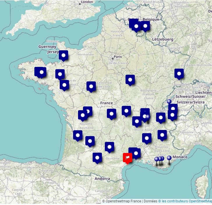 centres ir-fight en France